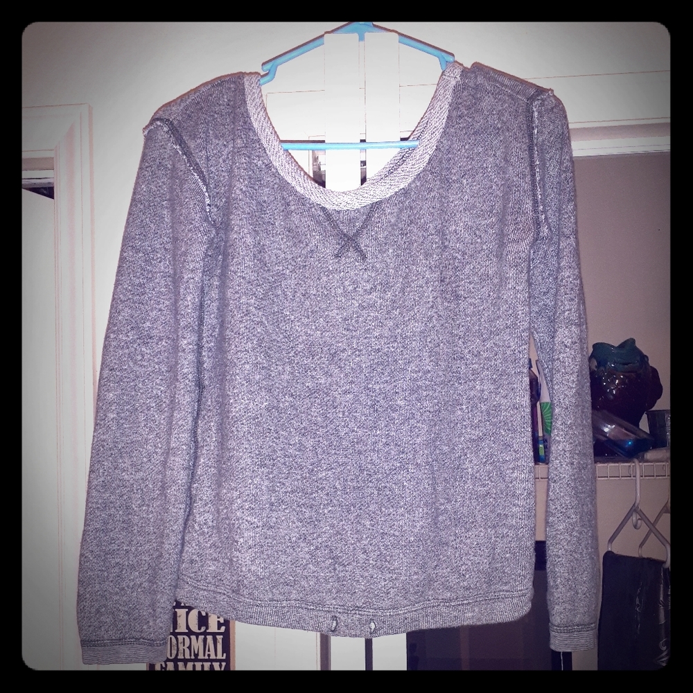 Off the shoulder swearshirt